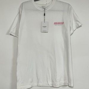 NWT Balanced LA- White Breast Cancer Tee